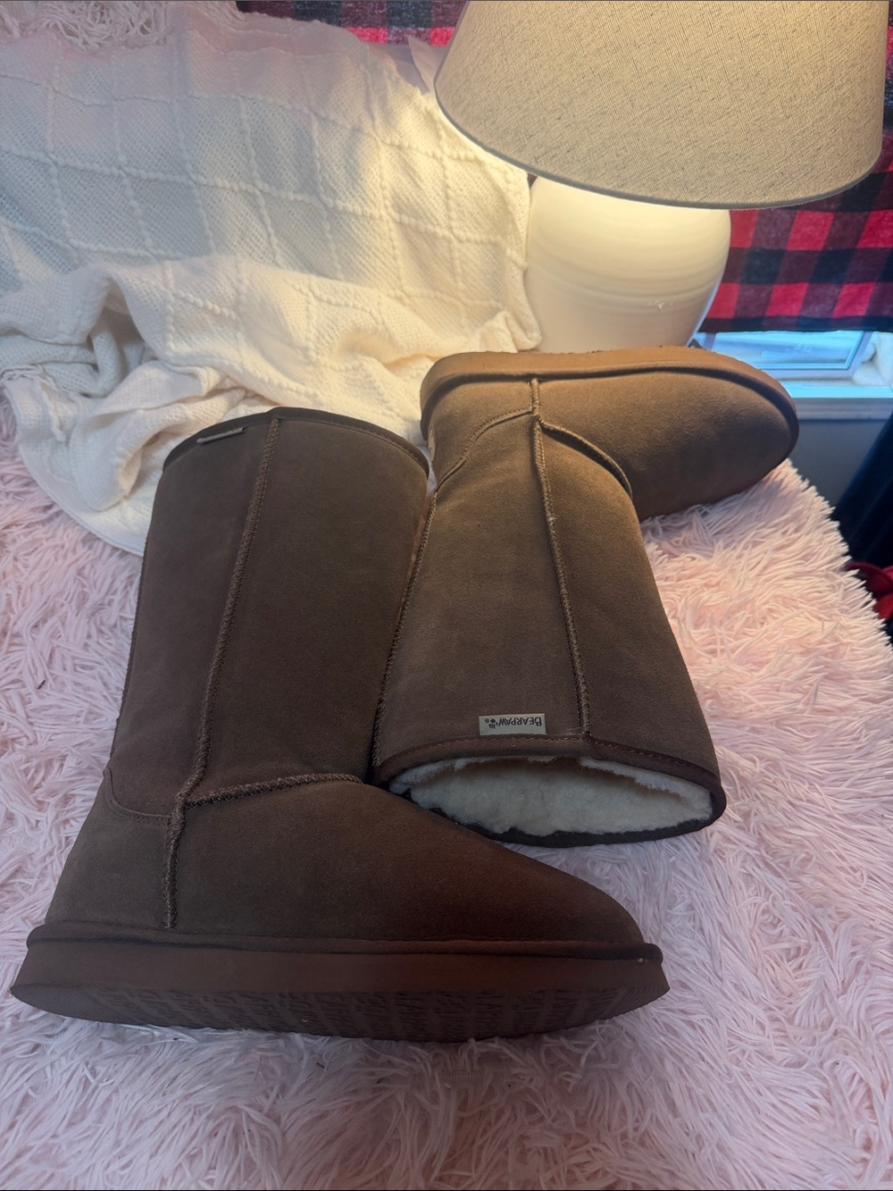BearPaw Women's Classic Shearling Tall Boots - Brown